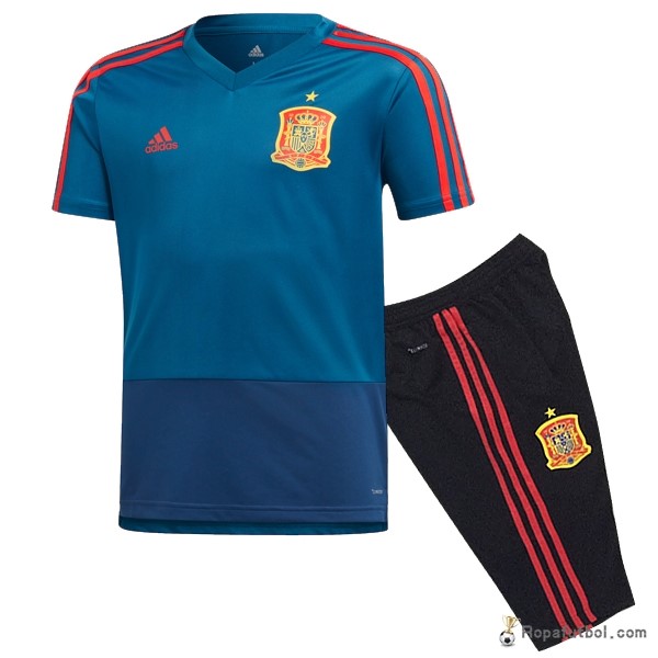 Camiseta Entrenamiento España Conjunto Completo 2018 Azul